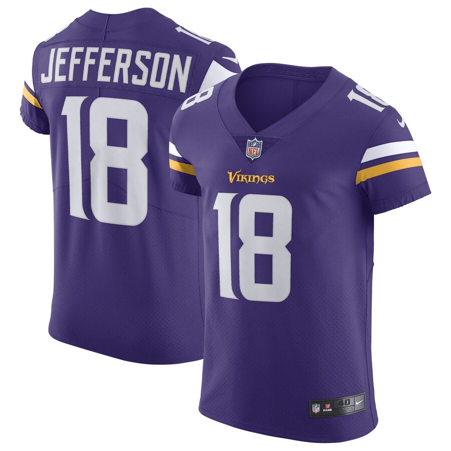 Men's Minnesota Vikings Justin Jefferson Nike Purple Home Vapor Elite Jersey - Puhuasuan