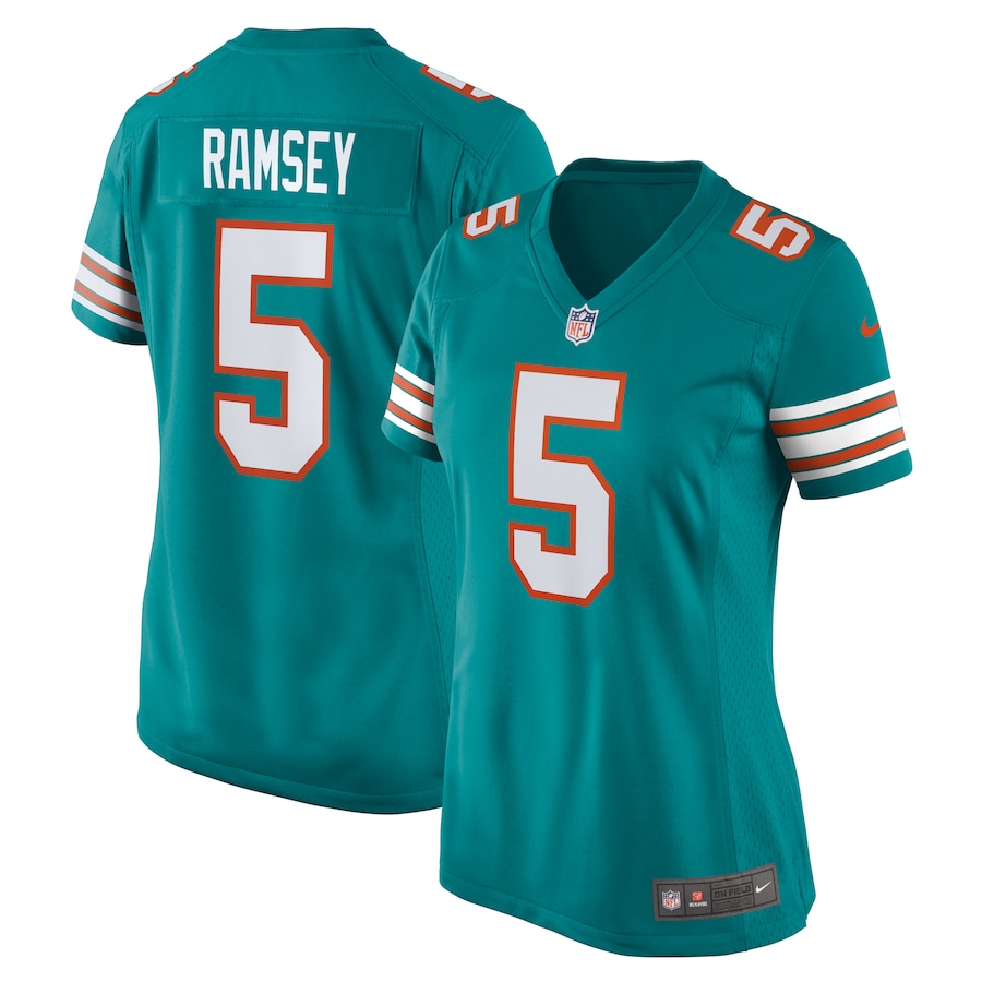 Women's Miami Dolphins Jalen Ramsey Nike Aqua Alternate Game Jersey - Puhuasuan