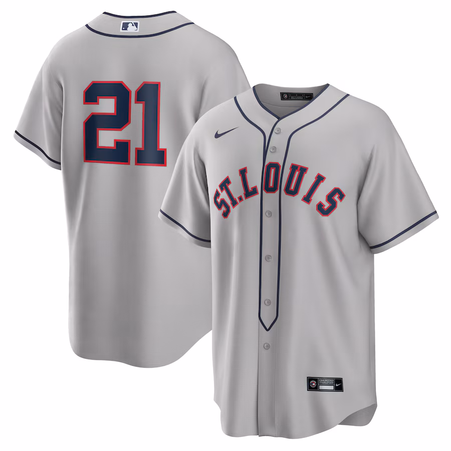 Men's St. Louis Cardinals Lars Nootbaar Nike Gray 2024 Rickwood Classic Replica Player Jersey - Puhuasuan