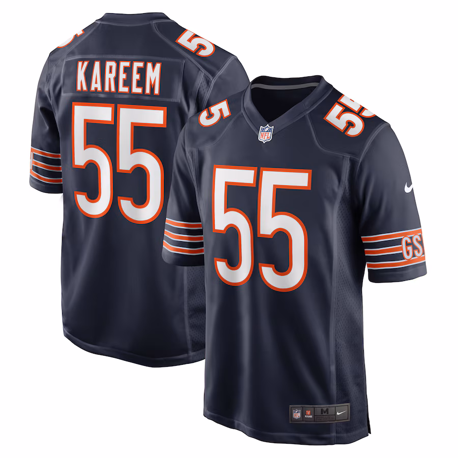 Men's Chicago Bears Khalid Kareem Nike  Navy Team Game Jersey - Puhuasuan
