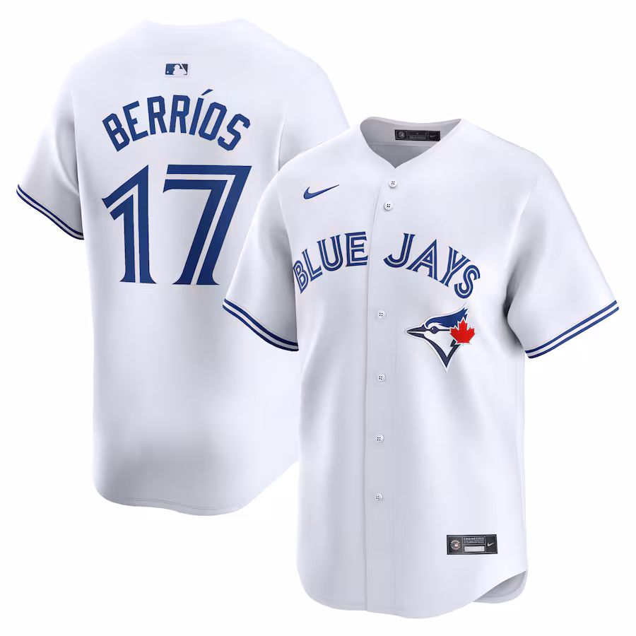 Men's Toronto Blue Jays Jose Berrios Nike White Home Limited Player Jersey - Puhuasuan