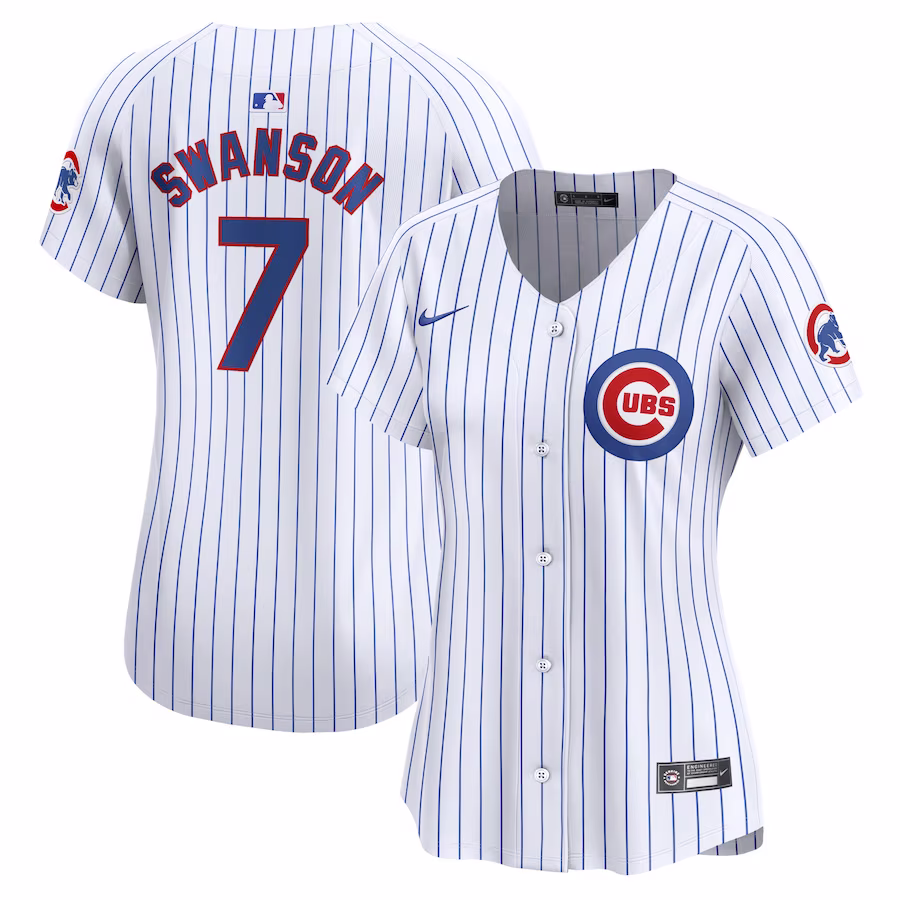 Women's Chicago Cubs Dansby Swanson Nike White Home Limited Player Jersey - Puhuasuan