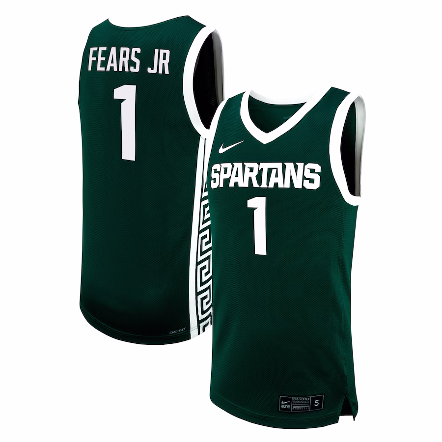 Jeremy Fears Jr. Michigan State Spartans Nike NIL Basketball Replica Player Jersey - Green - Puhuasuan