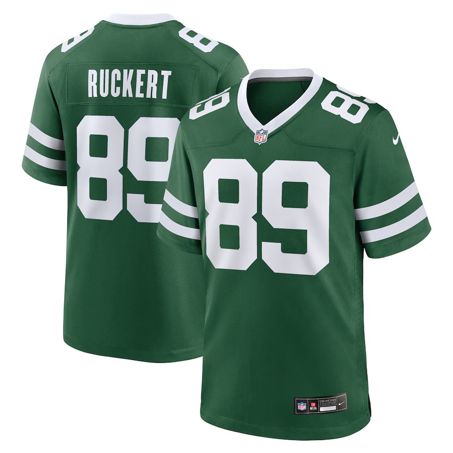 Men's New York Jets Jeremy Ruckert Nike Legacy Green Team Game Jersey - Puhuasuan