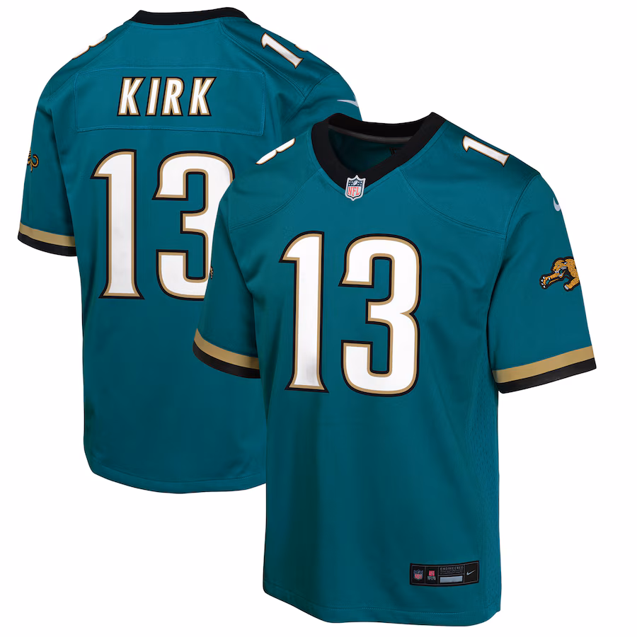 Youth Jacksonville Jaguars Christian Kirk Nike Teal Prowler Throwback Player Game Jersey - Puhuasuan