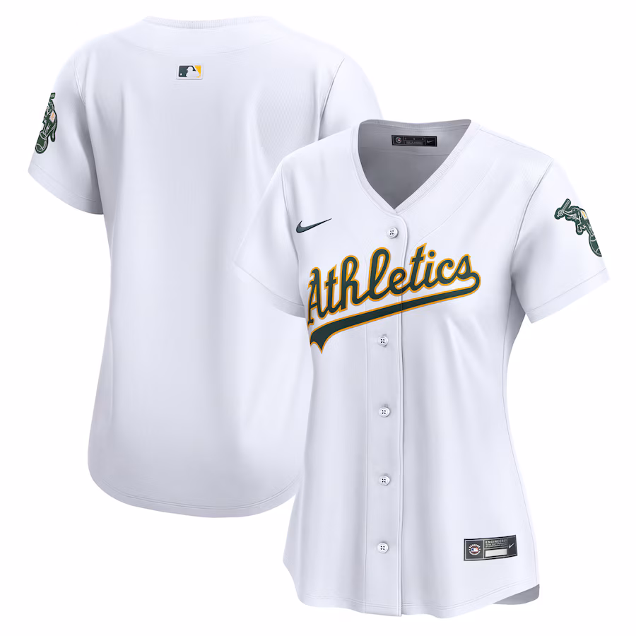 Women's Oakland Athletics Nike White Home Limited Jersey - Puhuasuan