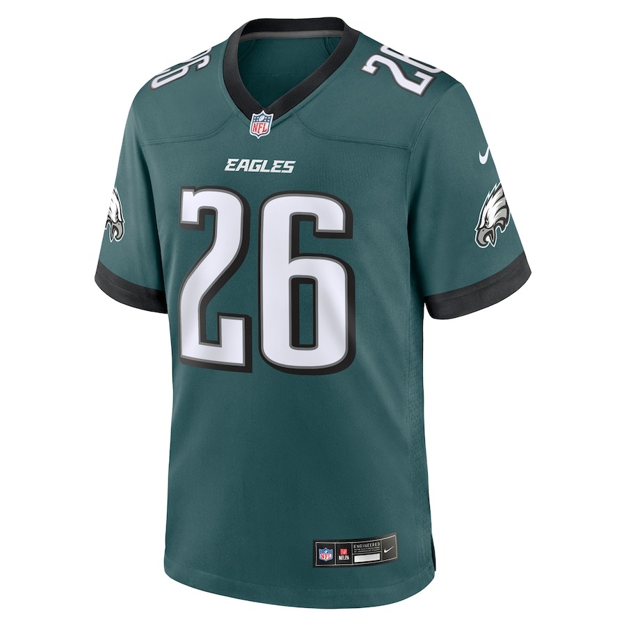 Men's Philadelphia Eagles Saquon Barkley Nike Midnight Green Game Player Jersey - Puhuasuan