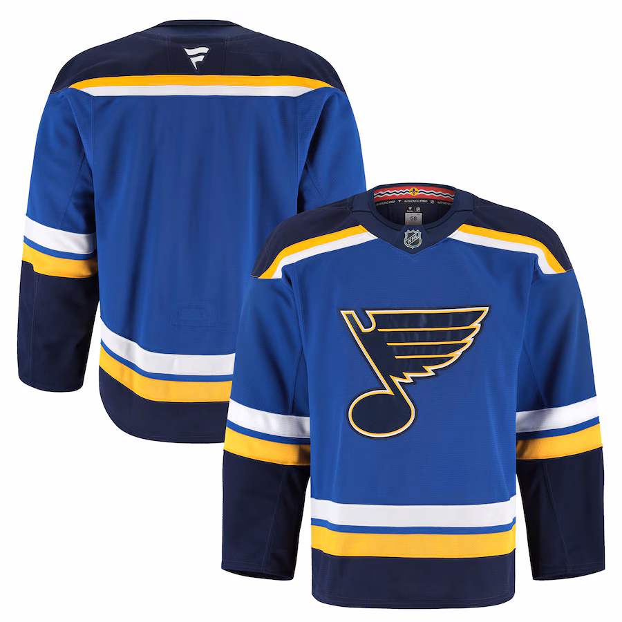Men's St. Louis Blues Fanatics Blue Home Authentic Pro Jersey - Puhuasuan
