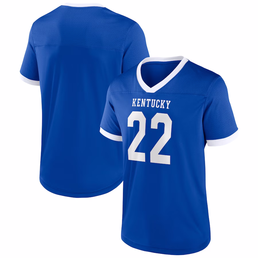 Men's Royal Kentucky Wildcats The Cut Football Jersey - Puhuasuan