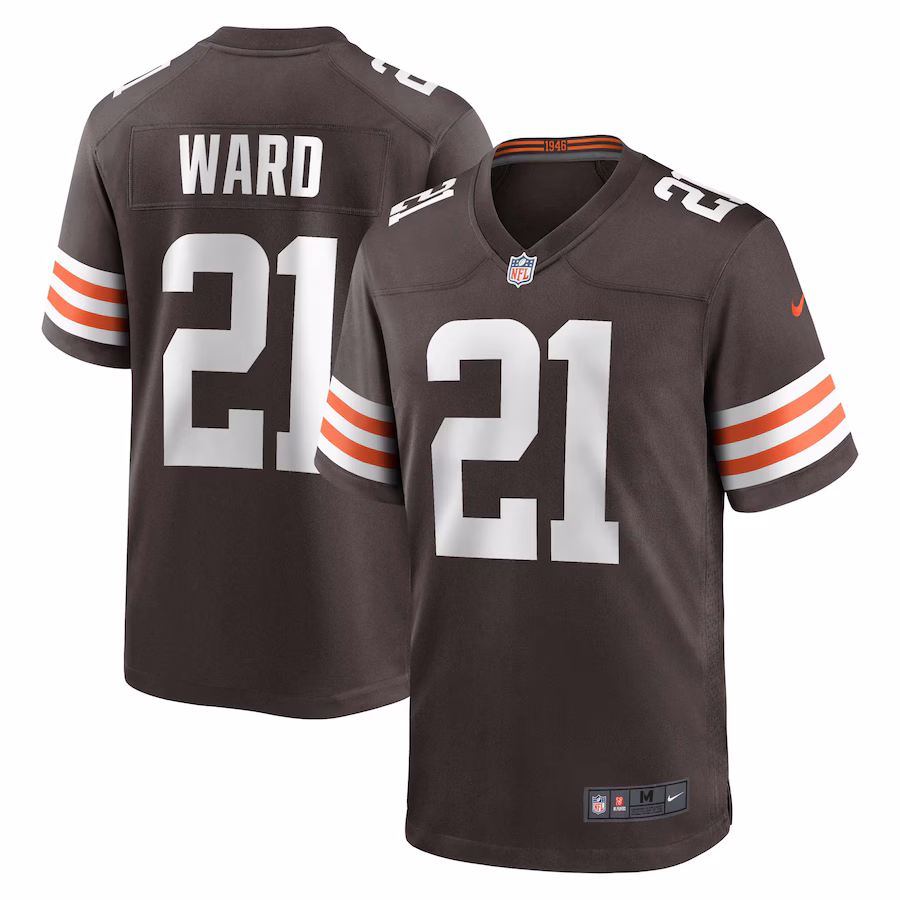 Men's Cleveland Browns Denzel Ward Nike Brown Game Jersey - Puhuasuan
