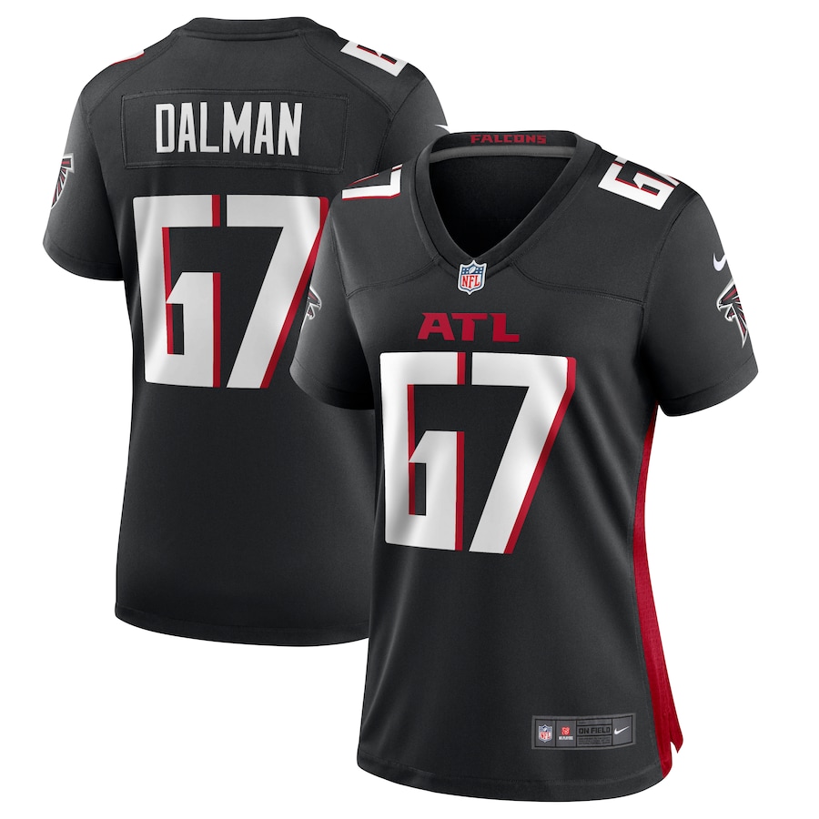 Women's Atlanta Falcons Drew Dalman Nike Black Game Jersey - Puhuasuan