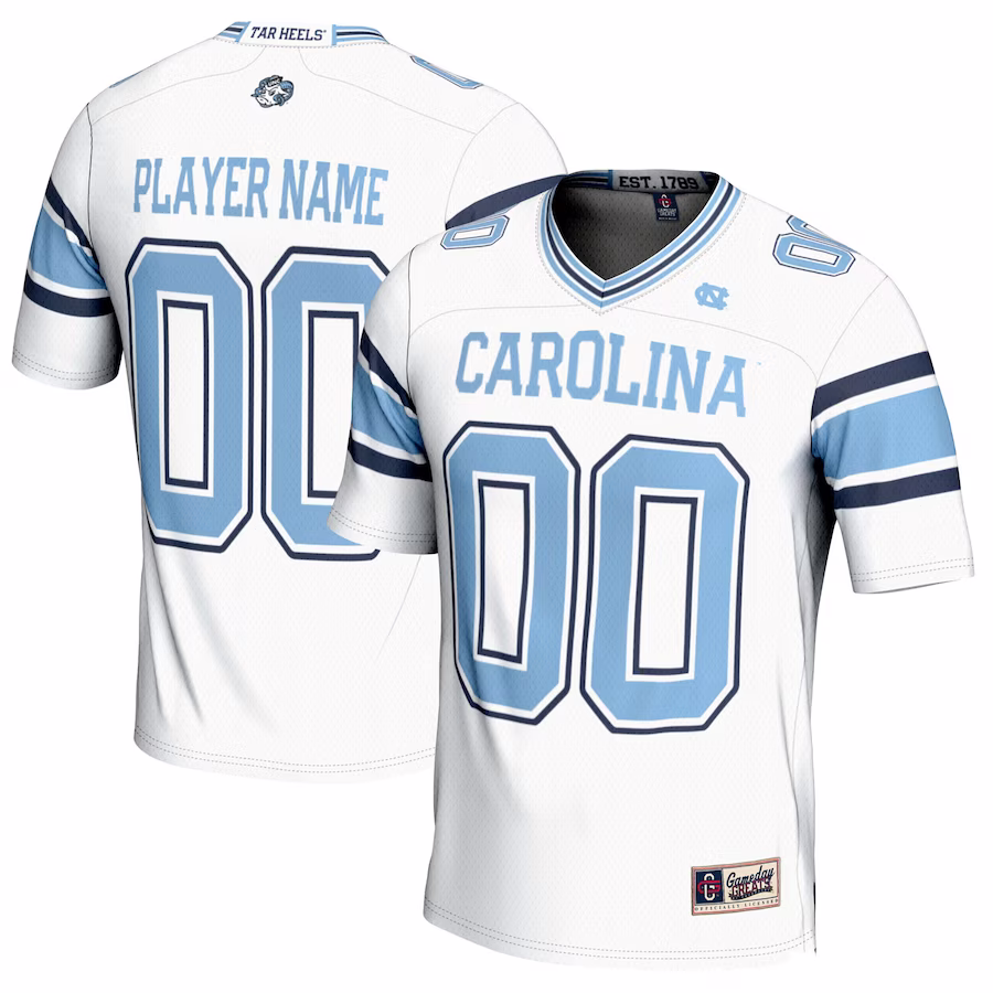 North Carolina Tar Heels GameDay Greats Youth NIL Pick-A-Player Football Jersey - White - Puhuasuan