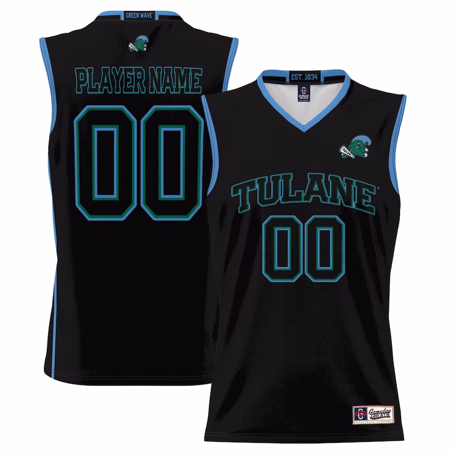 Tulane Green Wave GameDay Greats Youth NIL Pick-A-Player Lightweight Basketball Jersey - Black - Puhuasuan