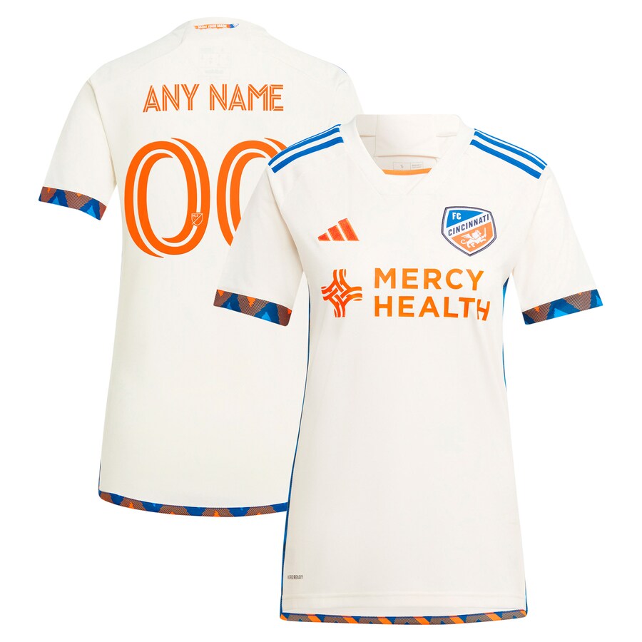 Women's FC Cincinnati  adidas White 2024 The Canvas Kit Replica Custom Jersey - Puhuasuan