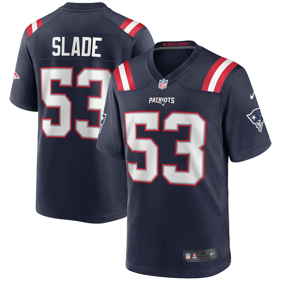 Men's New England Patriots Chris Slade Nike Navy Game Retired Player Jersey - Puhuasuan
