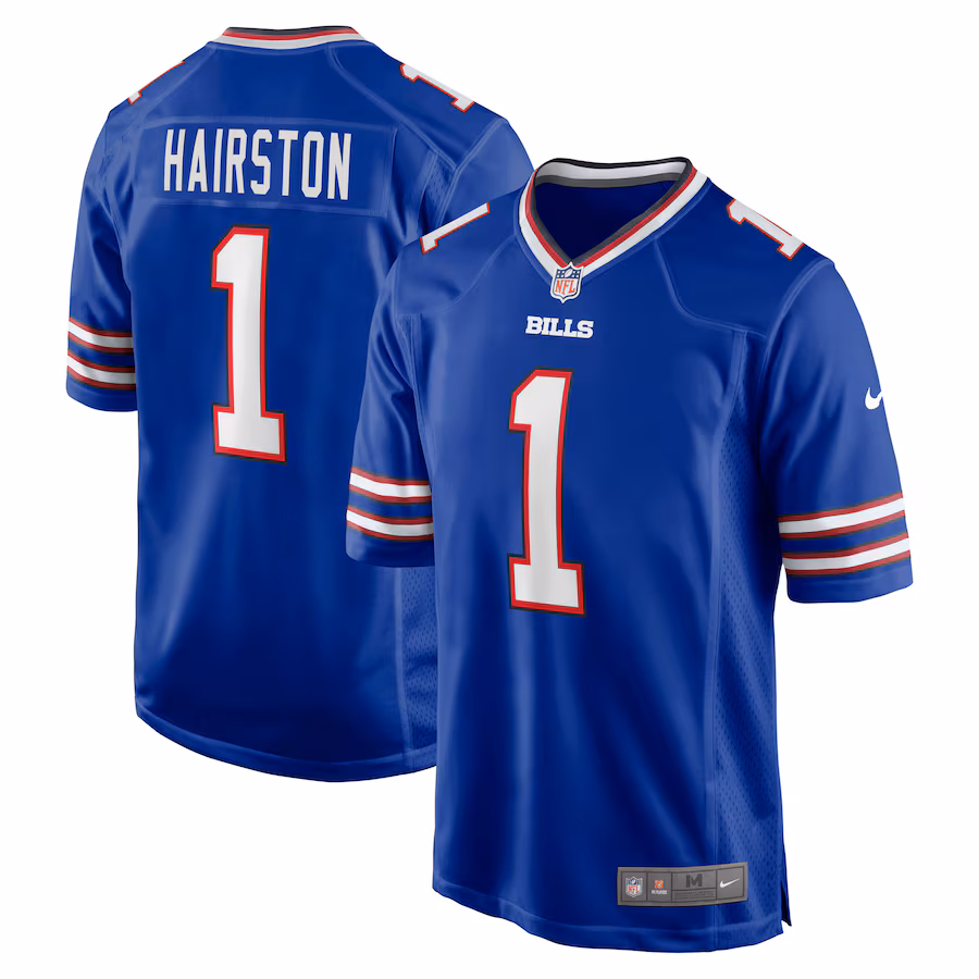 Men's Buffalo Bills Maxwell Hairston Nike Royal 2025 NFL Draft First Round Pick Game Jersey - Puhuasuan