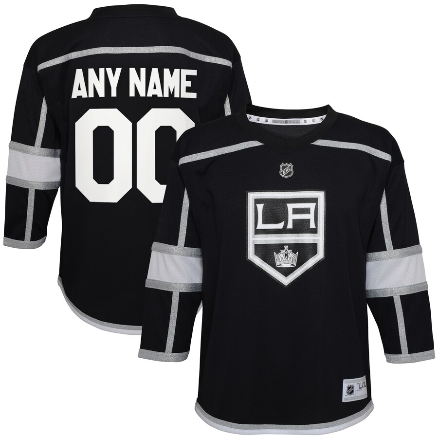 Youth Los Angeles Kings Black Home Replica Custom Jersey - Puhuasuan