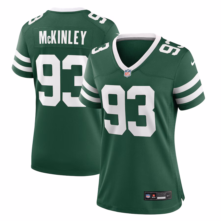 Women's New York Jets Takk McKinley Nike Legacy Green Team Game Jersey - Puhuasuan