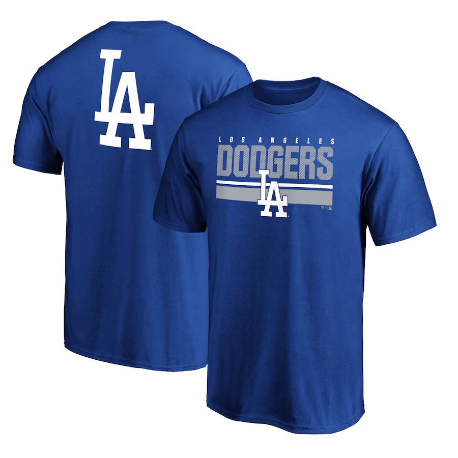 Men's Los Angeles Dodgers Royal End Game Team Wordmark T-Shirt - Puhuasuan