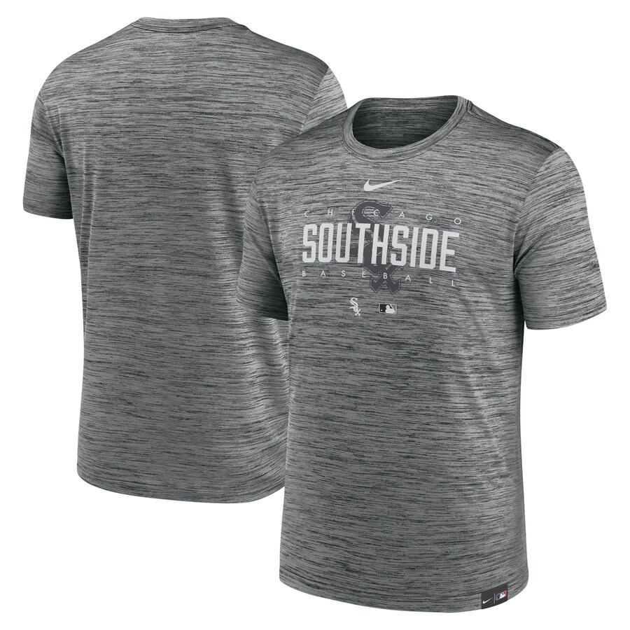Men's Chicago White Sox Nike Anthracite City Connect Velocity Practice Performance T-Shirt - Puhuasuan