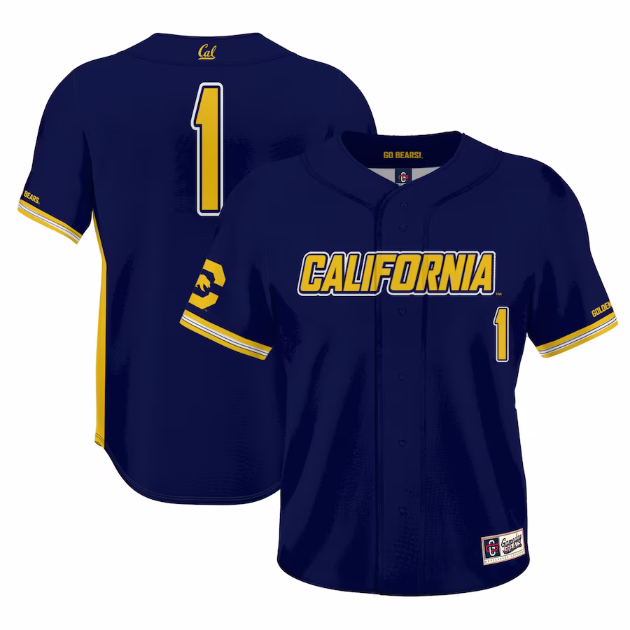 #1 Cal Bears GameDay Greats Youth Lightweight Baseball Jersey - Navy - Puhuasuan