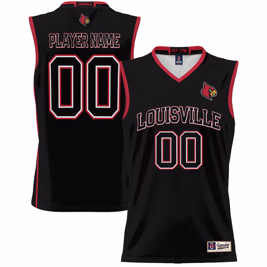 Louisville Cardinals GameDay Greats Youth NIL Pick-A-Player Men's Lightweight Basketball Jersey - Black - Puhuasuan