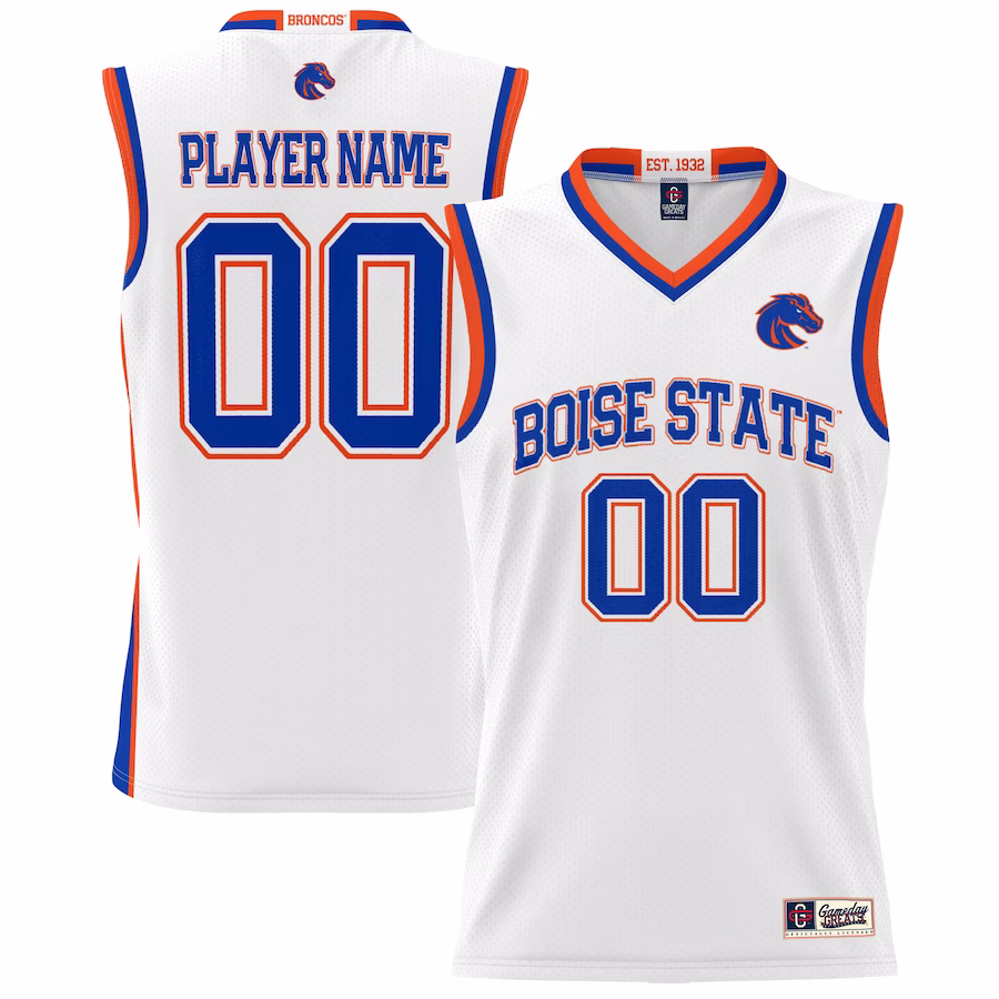 Boise State Broncos GameDay Greats Youth NIL Pick-A-Player Lightweight Basketball Jersey - White - Puhuasuan