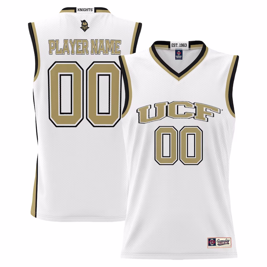 UCF Knights GameDay Greats Youth NIL Pick-A-Player Lightweight Basketball Jersey - White - Puhuasuan