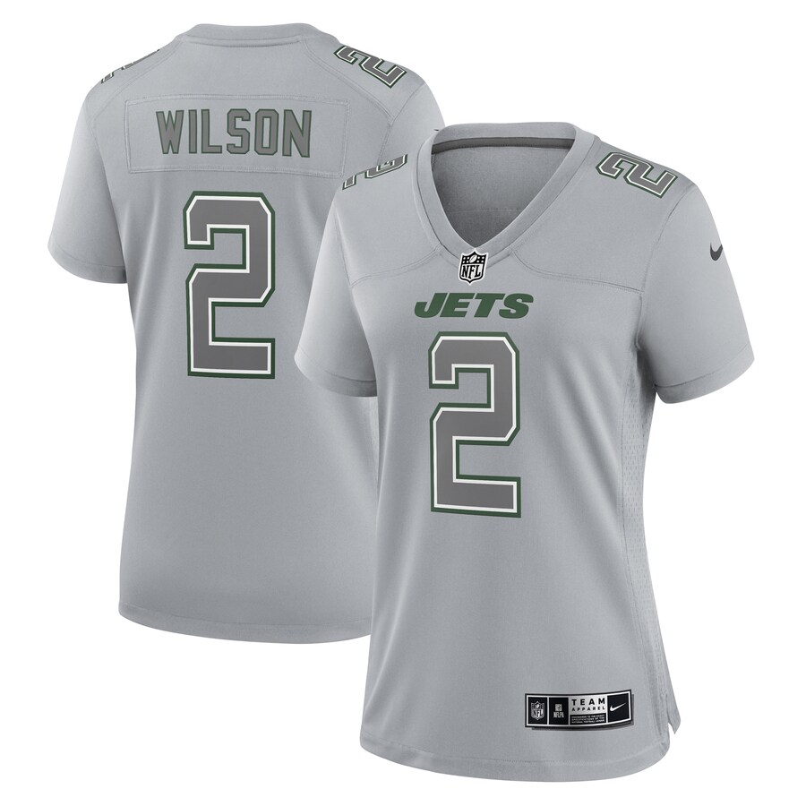 Women's New York Jets Zach Wilson Nike Gray Atmosphere Fashion Game Jersey - Puhuasuan