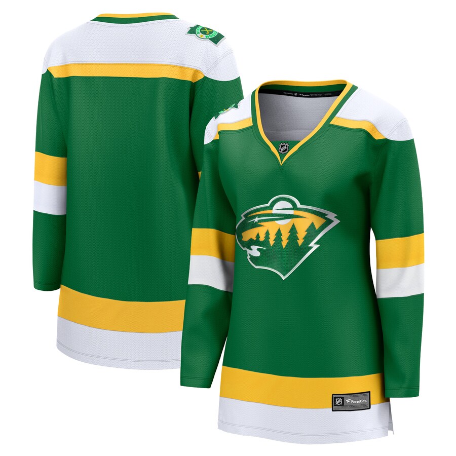 Women's Minnesota Wild Fanatics Branded Green 2023/24 Alternate Premier Breakaway Jersey - Puhuasuan
