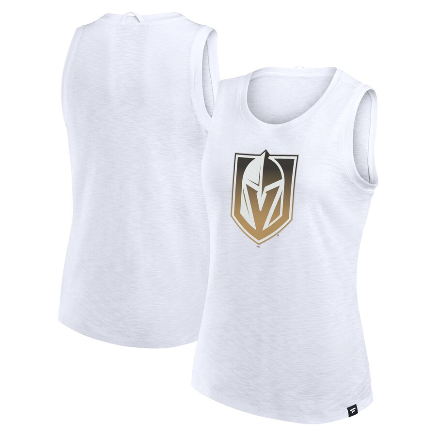 Women's Vegas Golden Knights Fanatics White Slub Tank Top - Puhuasuan