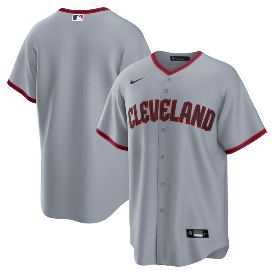 Men's Cleveland Guardians Nike Gray Road Replica 2.0 Jersey - Puhuasuan