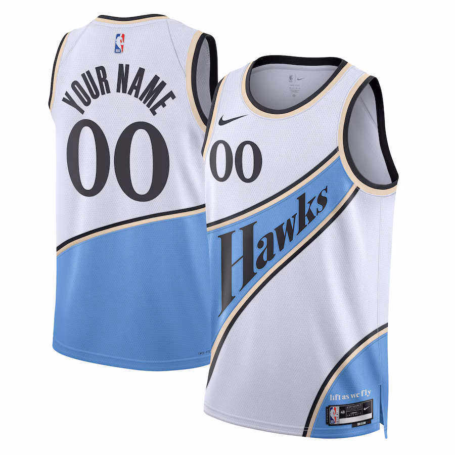 Unisex Atlanta Hawks Nike White 2024/25 Custom Swingman Jersey - City Edition - Puhuasuan