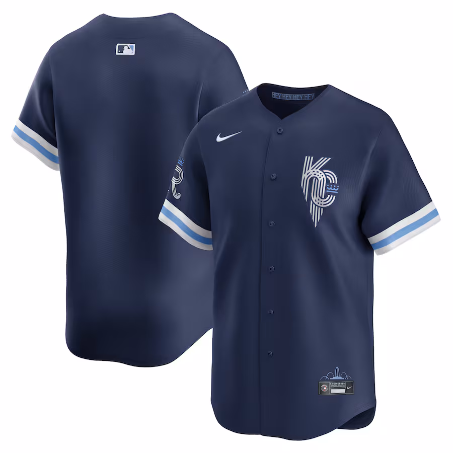Men's Kansas City Royals  Nike Navy City Connect Limited Jersey - Puhuasuan