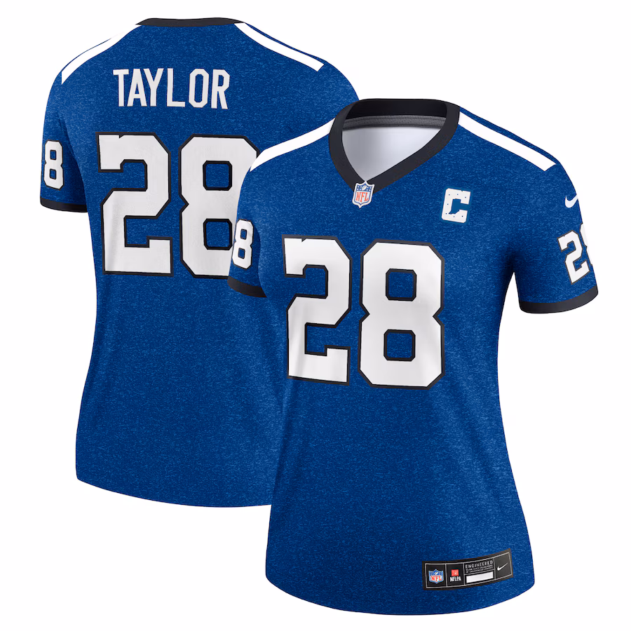 Women's Indianapolis Colts Jonathan Taylor Nike Royal Alternate Legend Player Performance Top - Puhuasuan