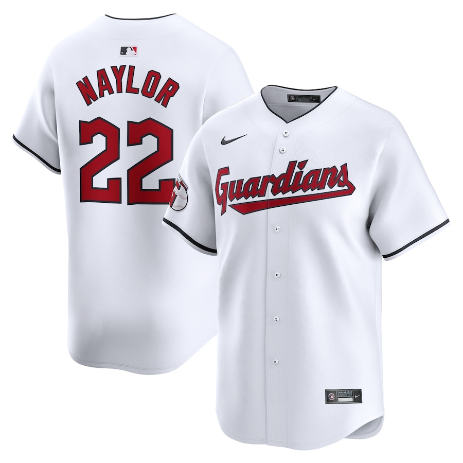 Men's Cleveland Guardians Josh Naylor Nike White Home Limited Player Jersey - Puhuasuan
