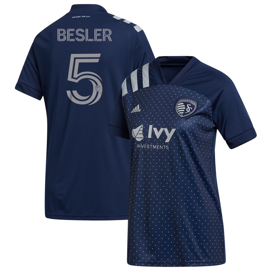 Women's Sporting Kansas City Matt Besler adidas Navy 2020 Swiss Dots Replica Jersey - Puhuasuan