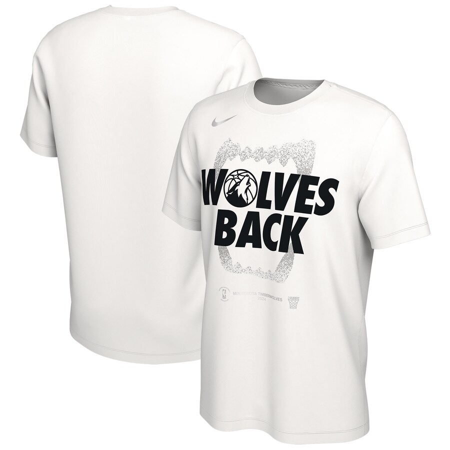 Unisex Minnesota Timberwolves  Nike White 2024 NBA Playoffs Mantra T-Shirt - Puhuasuan