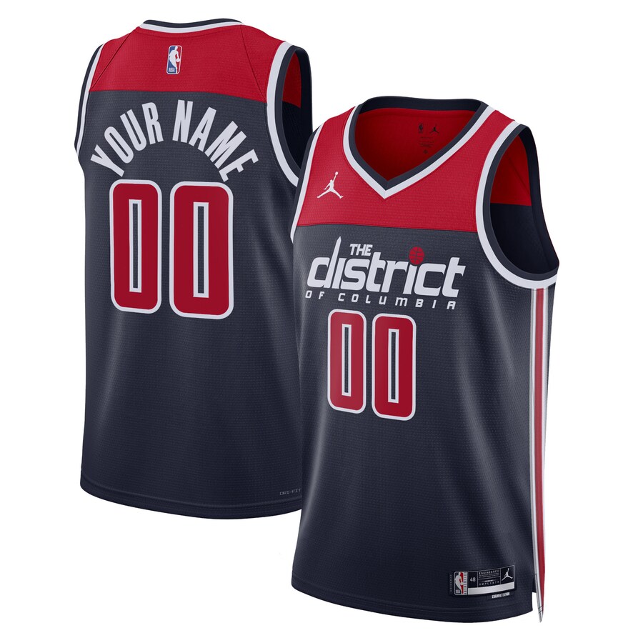 Unisex Washington Wizards Jordan Brand Navy 2022/23 Swingman Custom Jersey - Statement Edition - Puhuasuan