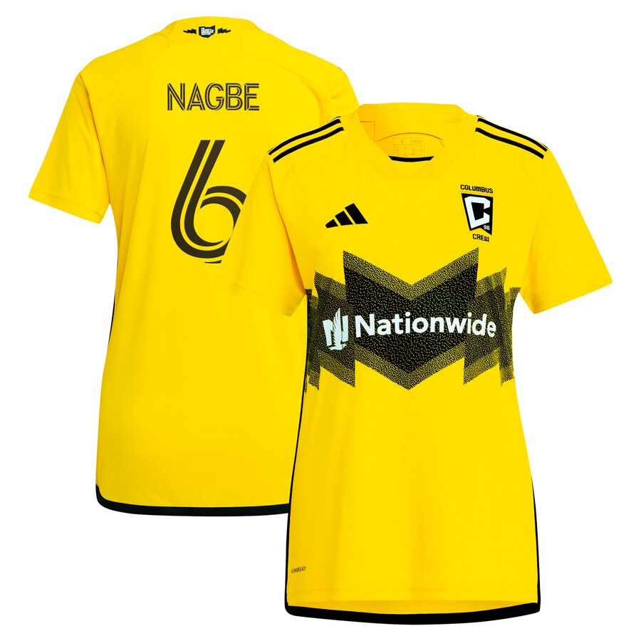 Women's Columbus Crew Darlington Nagbe adidas Yellow 2024 The Home Kit Replica Player Jersey - Puhuasuan