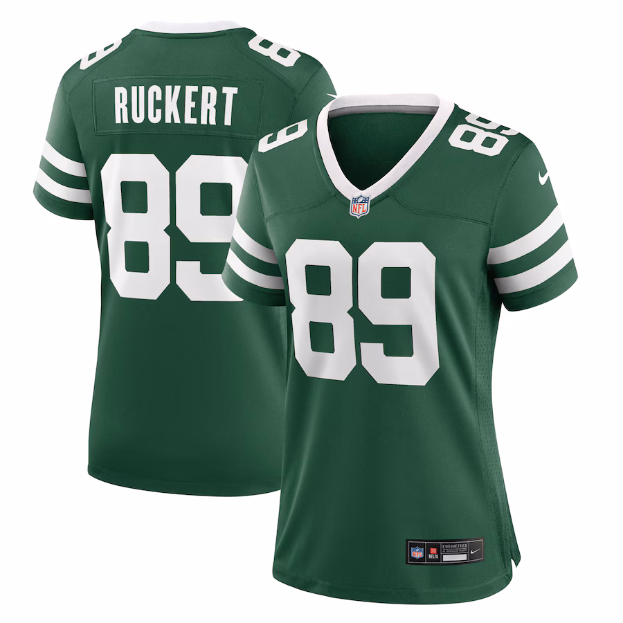 Women's New York Jets Jeremy Ruckert Nike Legacy Green Team Game Jersey - Puhuasuan