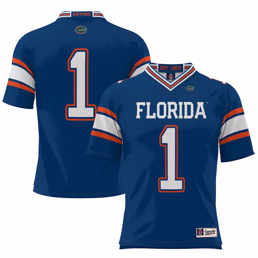 #1 Florida Gators GameDay Greats Football Jersey �?Royal - Puhuasuan