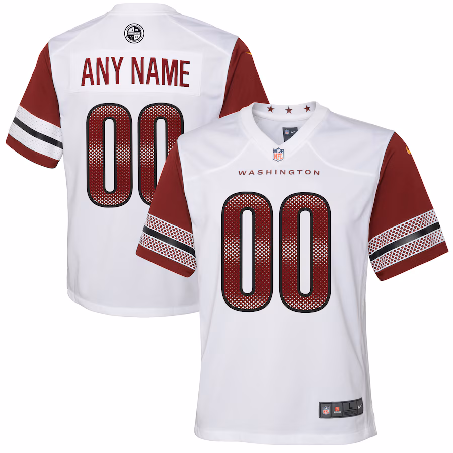 Youth Washington Commanders Nike White Game Custom Player Jersey - Puhuasuan