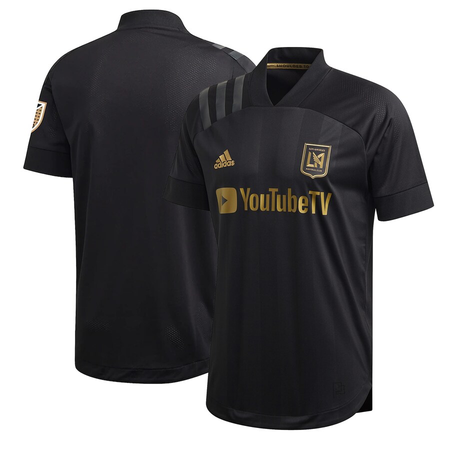 Men's LAFC adidas Black 2020 Primary Authentic Blank Jersey - Puhuasuan