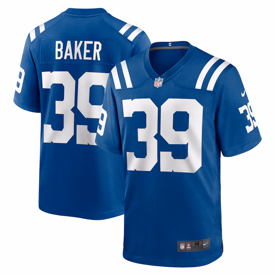 Men's Indianapolis Colts Darrell Baker Jr Nike  Royal Team Game Jersey - Puhuasuan