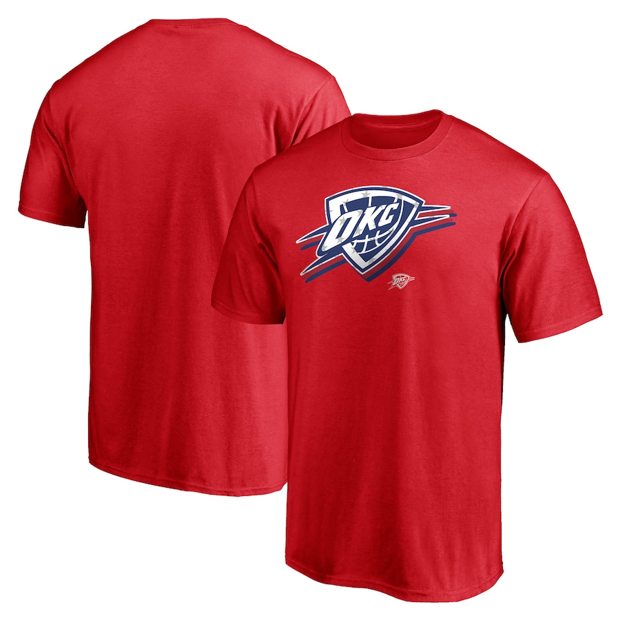Men's Oklahoma City Thunder Red Red White & Team T-Shirt - Puhuasuan