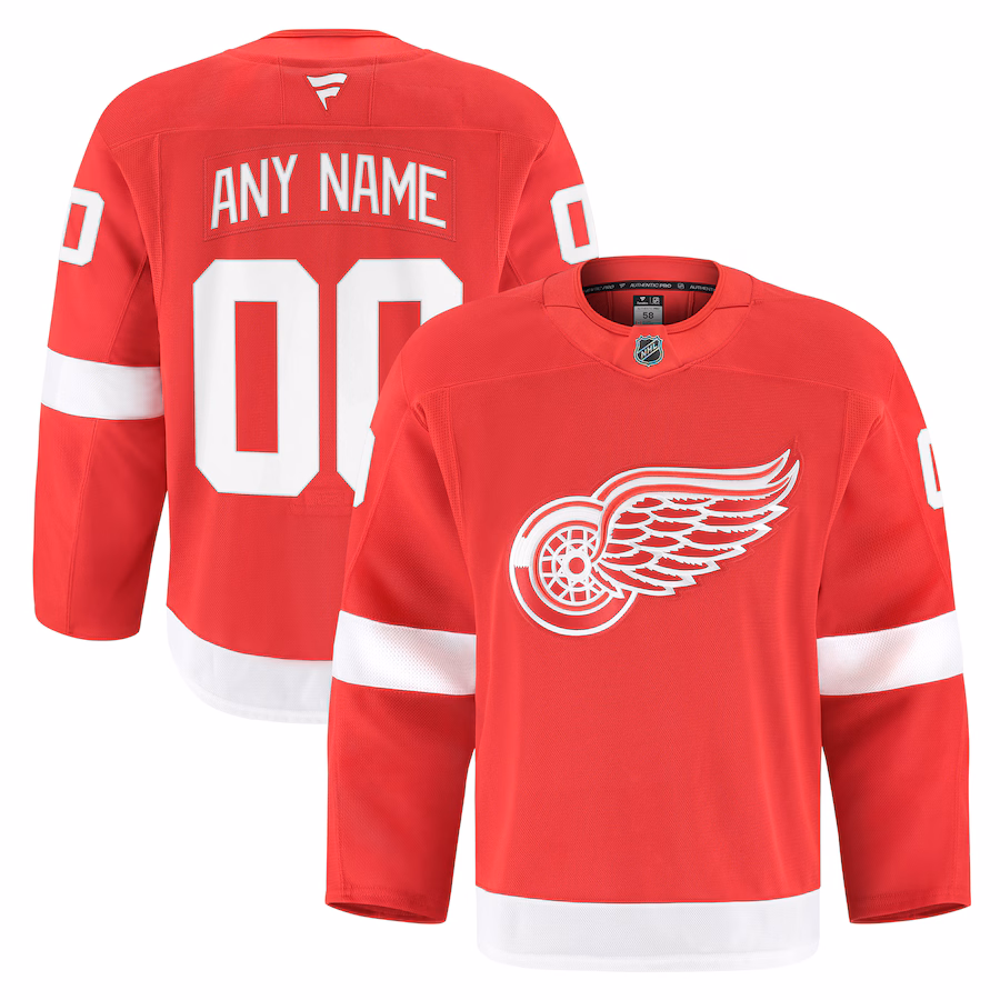 Men's Detroit Red Wings Fanatics Red Home Authentic Pro Custom Jersey - Puhuasuan