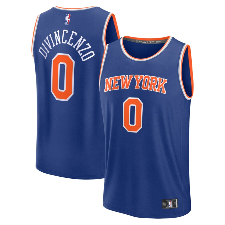 Men's New York Knicks Donte DiVincenzo Fanatics Royal Fast Break Replica Player Jersey - Icon Edition - Puhuasuan