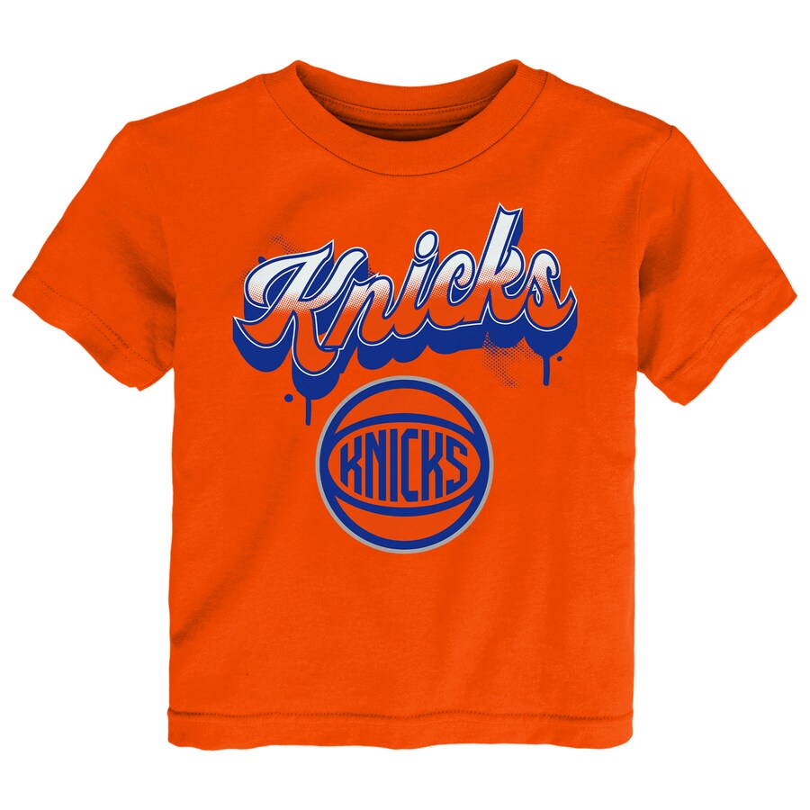 Youth New York Knicks  Orange Bubbly Script T-Shirt - Puhuasuan