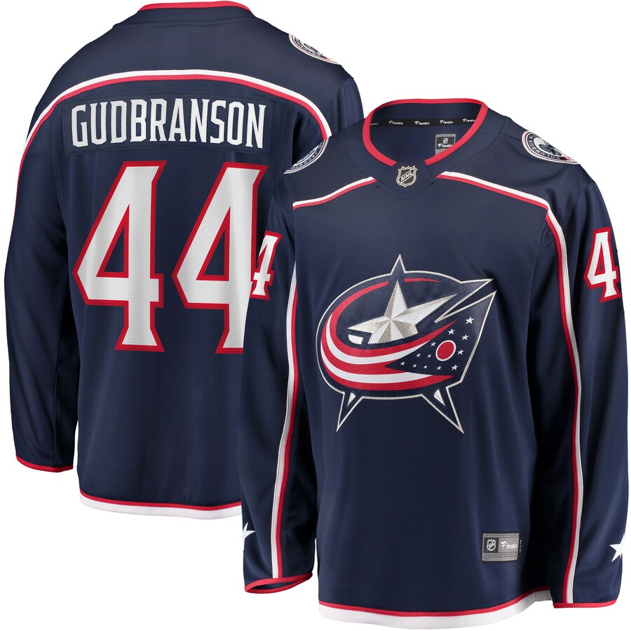 Men's Columbus Blue Jackets Erik Gudbranson Fanatics Branded Navy Home Breakaway Player Jersey - Puhuasuan